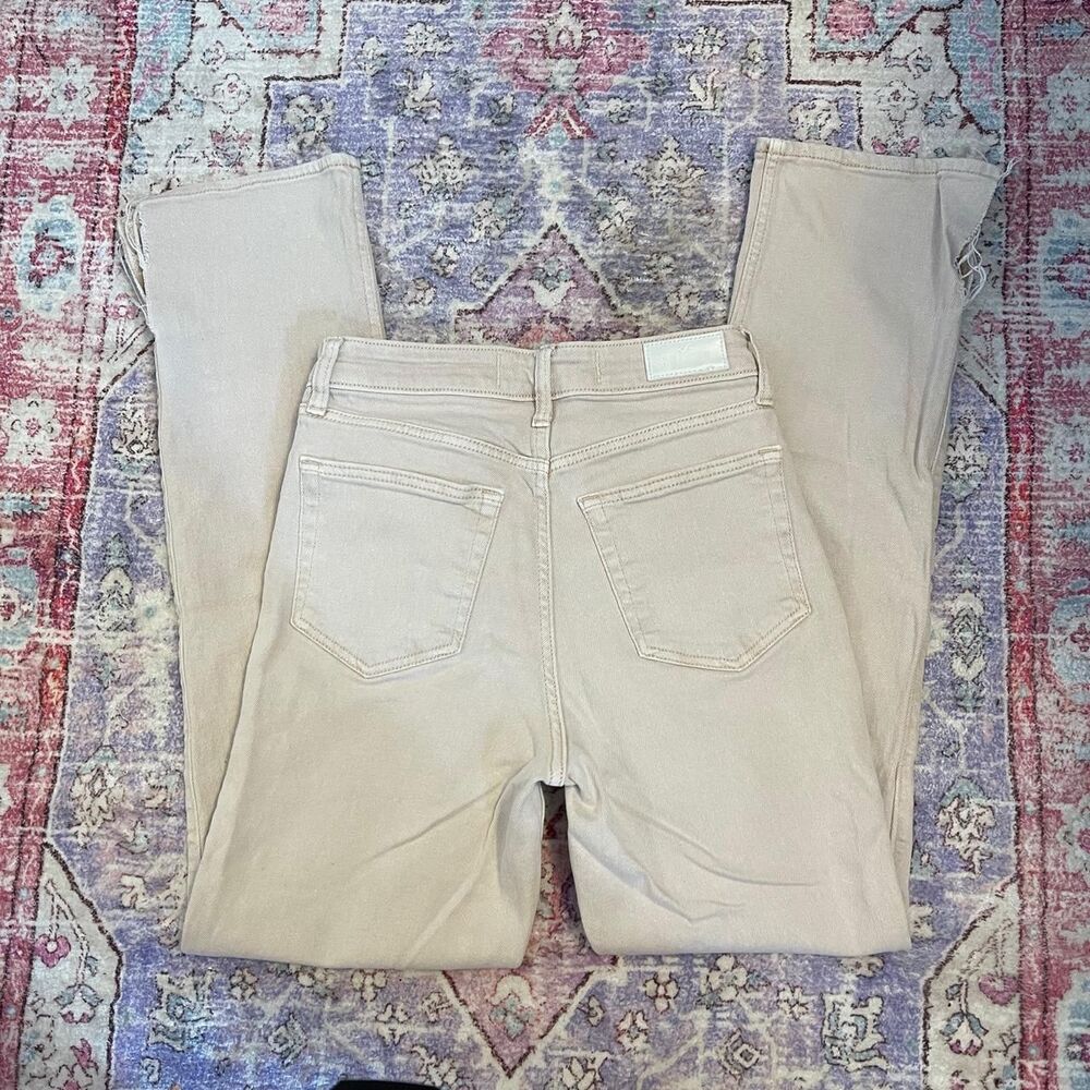 Hollister-co Women's Tan and Cream Jeans